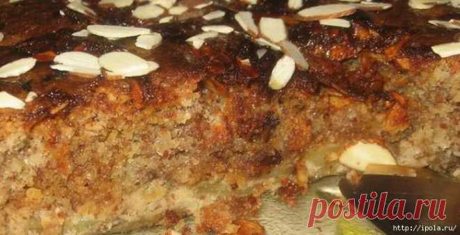 Миндально-яблочный пирог без муки