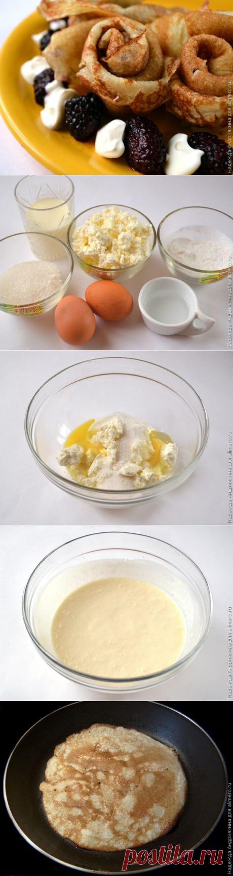 Творожные блины без муки | Интересные рецепты