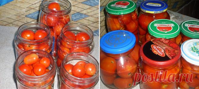 Очень сладкие маринованные помидоры на зиму в собственном соку — Готовим дома