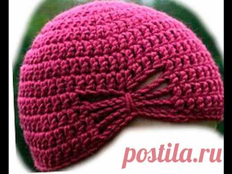 ▶ Como Tejer un Gorro femenino En Ganchillo - YouTube