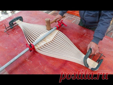 Amazing Ingenious And Creative Woodworking Design // Build A Unique Table From Strips Of Wood