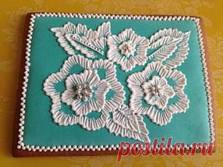 Мастер-класс по росписи пряника. «Цветок из айсинга», часть 2 - Ярмарка Мастеров - ручная работа, handmade