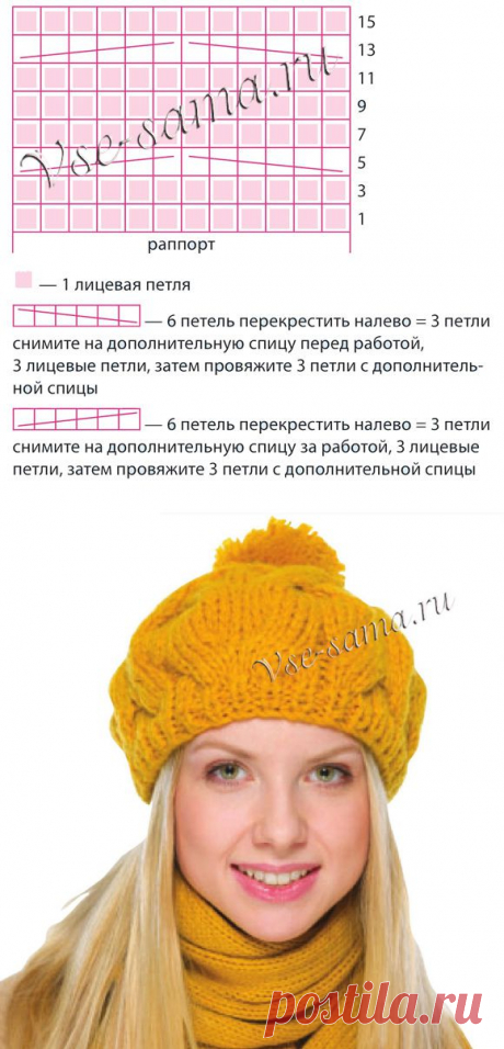 сообщение Belenaya : Желтая шапочка с узором из кос (14:54 30-10-2014) [5285951/341746026] - ver-gap@mail.ru - Почта Mail.Ru