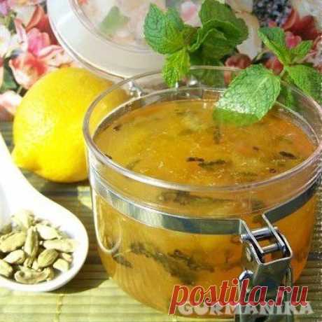 Лимонный джем с кардамоном и мятой - рецепт приготовления с фото