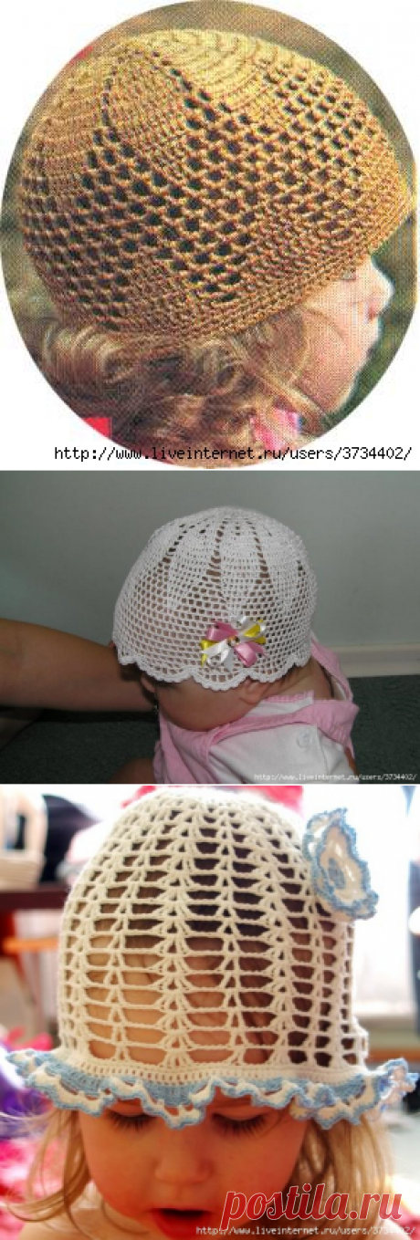 Шляпки-панамки для малышки