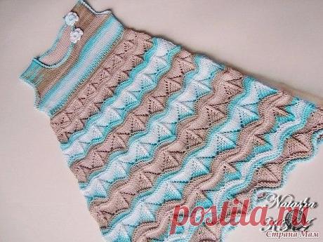 Вязание спицами.КРАСИВОЕ ДЕТСКОЕ ПЛАТЬЕ ОТ НАТАШИ КРИ..