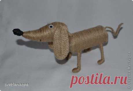 Такса и крыска из шпагата | Страна Мастеров