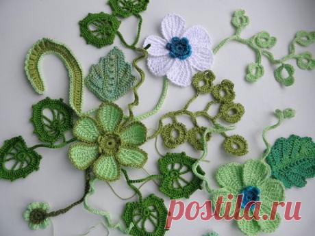 Будем вязать новый цветок в тунисской технике..