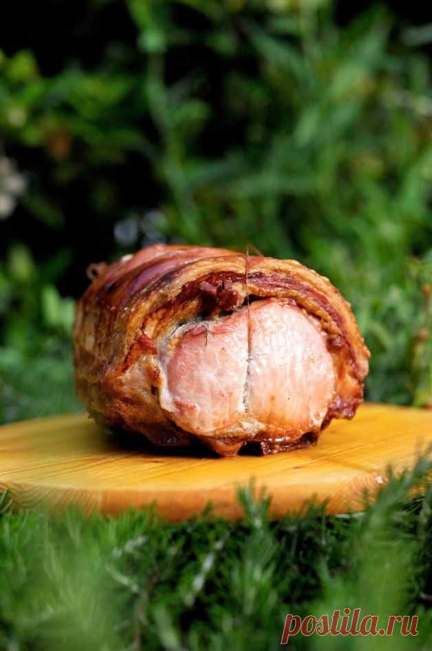 Запеченный свиной рулет. Arista in porchetta. Рецепт от Ники Белоцерковской | Четыре вкуса