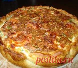Пирог с курицей и грибами