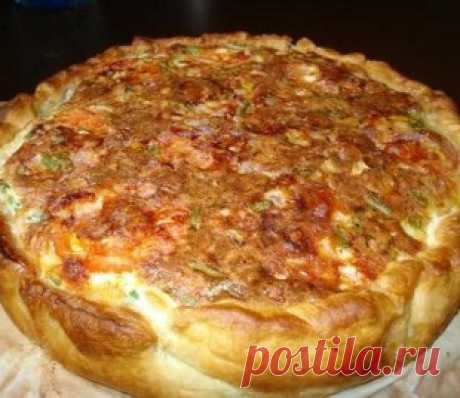 Пирог с курицей и грибами