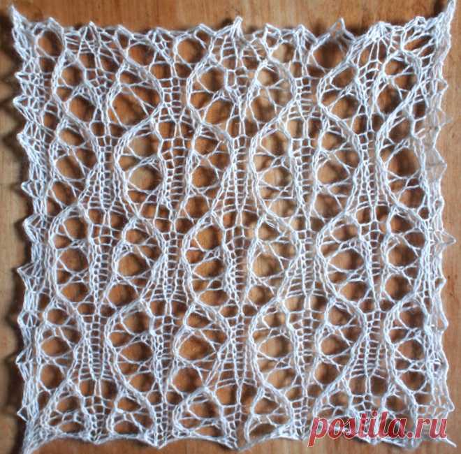 Raven: a free lace knitting stitch pattern – String Geekery
