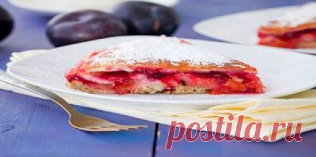 Шарлотка из белого хлеба и слив в мультиварке - Рецепты для Мультиварки
