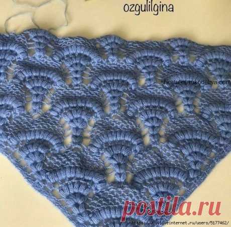 Узор для шали крючком &quot;Королевские Фонтаны&quot;