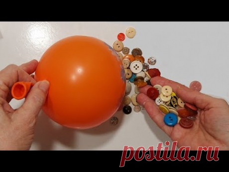 Дешёвый резиновый шарик, превратила в раскошный декор на пасху. DIY поделки из ниток без вязания