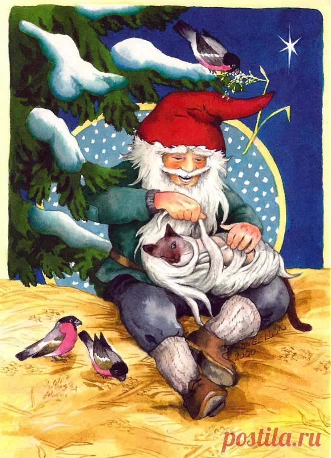 Художница Inge Löök. Добрый гном. Часть 4.