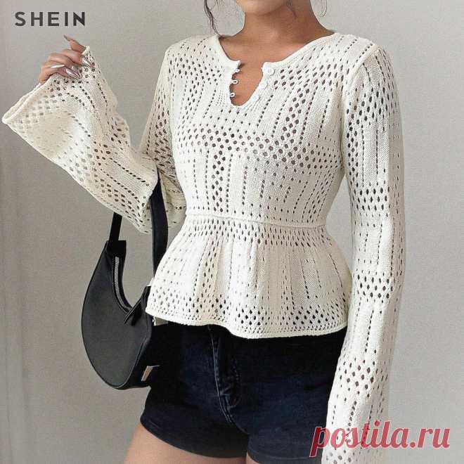 Вдохновимся идеями Shein:Джемпер с баской