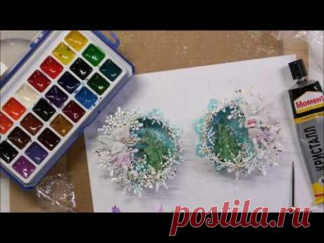 Скрапбукинг. Scrapbooking. Handmade. МК новогодние украшения.