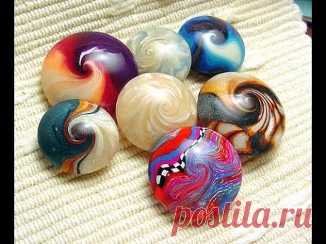 Как сделать бусину чечевичку из полимерной глины Часть2 - YouTube