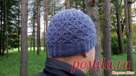 Шапка мужская спицами - Вязание - Страна Мам