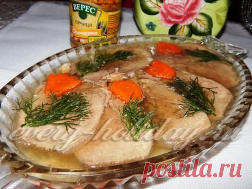Заливное из говяжьего языка - Простые рецепты Овкусе.ру