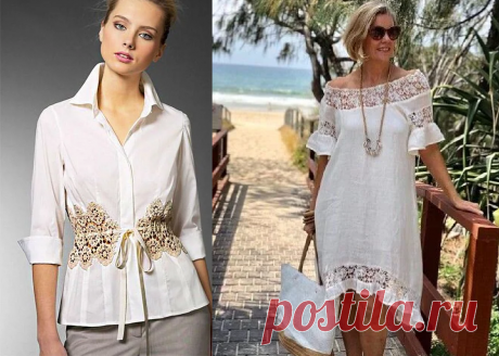 Кайма, кружево, мотивы крючком для преображения старых вещей | Вязание | Яндекс Дзен