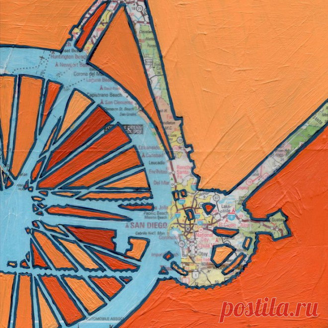 Bike San Diego -- bicycle art on a vintage ... | Art Education 3rd-5th