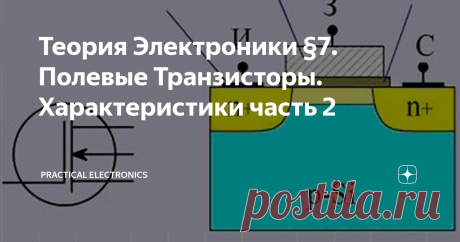 Теория Электроники §7. Полевые Транзисторы. Характеристики часть 2 Полевые транзисторы, как и ранее рассмотренные биполярные, могут быть разной проводимости. Зеркальным отображением n-канального МОП-транзистора является p-канальный МОП-транзистор. Его характеристики напоминают характеристики биполярного p-n-p транзистора: сток нормально имеет отрицательное смещение по отношению к истоку, и ток стока будет проходить, если на затвор подать отрицательное по