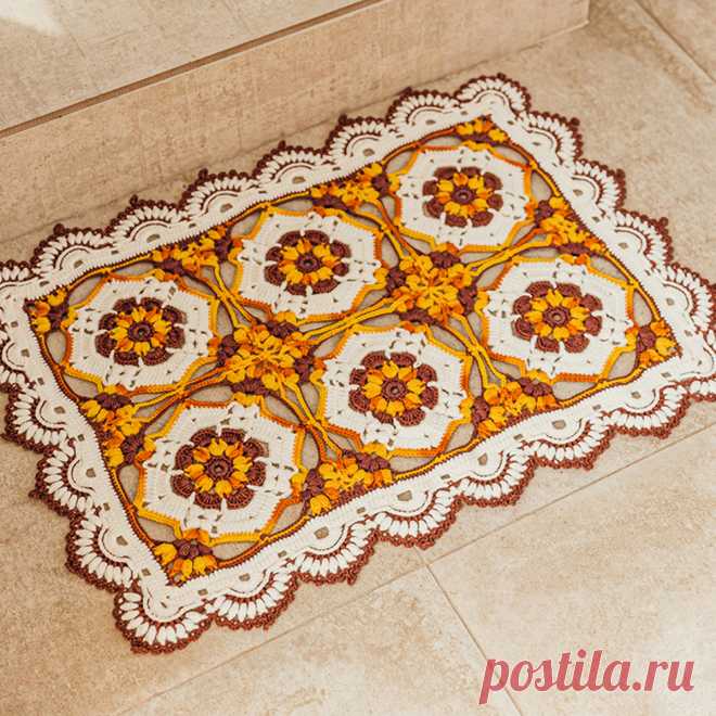 7 классных ковриков крючком. Схемы вязания | Вязание с Paradosik_Handmade | Дзен