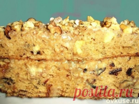 ПИРОГ &quot;ЛАКОМКА&quot; С ОРЕХАМИ И ВАРЕНОЙ СГУЩЕНКОЙ - Простые рецепты Овкусе.ру
