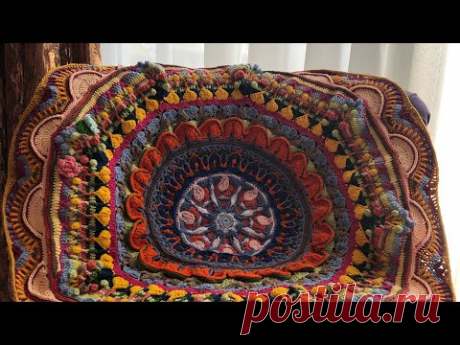 Mandala “Devlerin Aşkı” Tığişi çok amaçlı örtü 5.Bölüm(3.kısım) #songülcrochet #tığişi