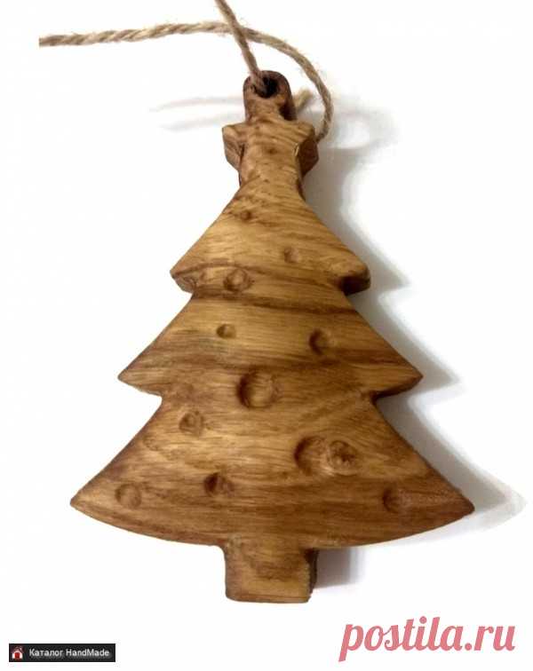 Деревянная ёлочная игрушка Ёлочка ручной работы купить в Минске и Беларуси, цены на HandMade