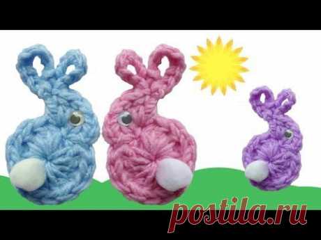 ▶ Easter Bunny &amp; Babies Fridgies Free Crochet Pattern - Right Handed - YouTube