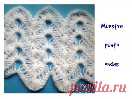 punto ondas a crochet