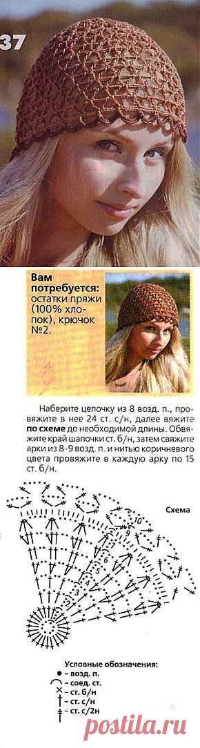 Шапочка крючком