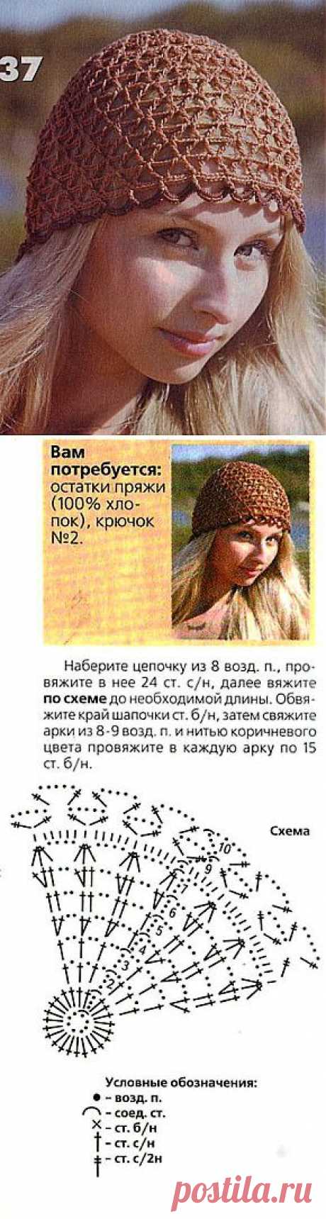 Шапочка крючком