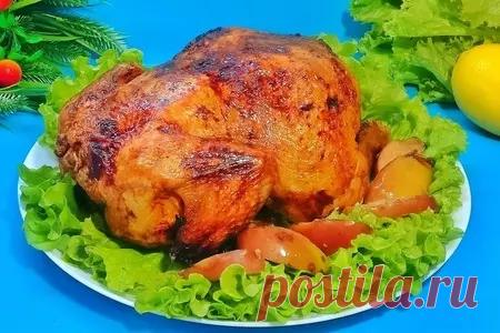 Курица с яблоками с хрустящей корочкой и сочная внутри - пошаговый рецепт с фото (4328 просмотров)