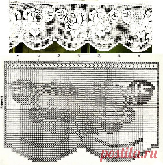 (696) MIRIA CROCHÊS E PINTURAS: BARRADOS DE CROCHÊ COM MOTIVOS DE ROSAS N° 333 | KOTI
