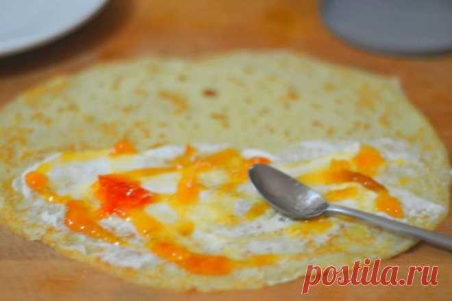 Яркий и очень вкусный завтрак — Французские блинчики с божественной начинкой