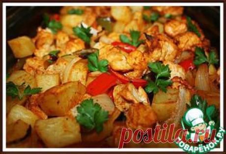 Картошка с курицей по-семейному - кулинарный рецепт
