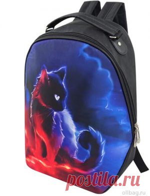 Рюкзак женский 2083-006 принт кот в интернет-магазине Ollbag.ru