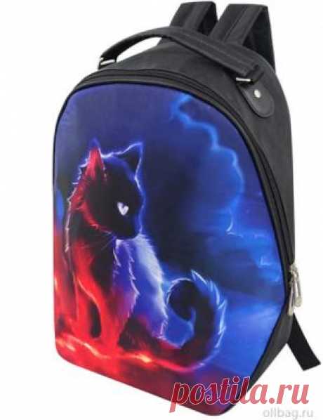 Рюкзак женский 2083-006 принт кот в интернет-магазине Ollbag.ru