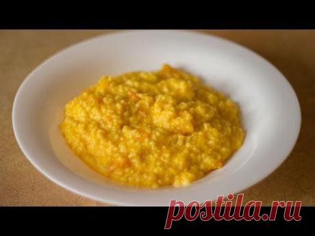 Первый Вегетарианский пшенная каша с тыквой