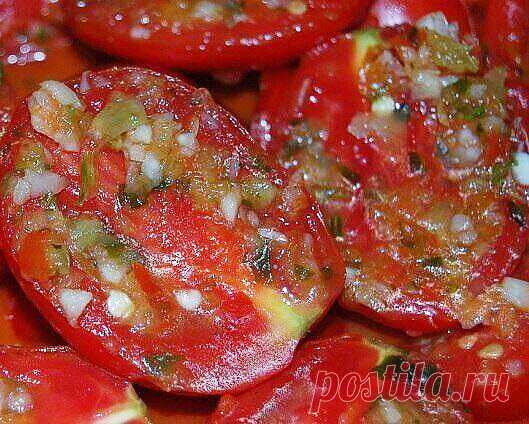 Помидоры по корейски, быстро, вкусно