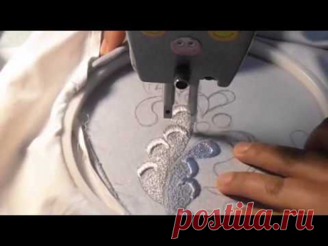 embroidery &amp; pearles= طرز جلابة ثوب مليفة - YouTube