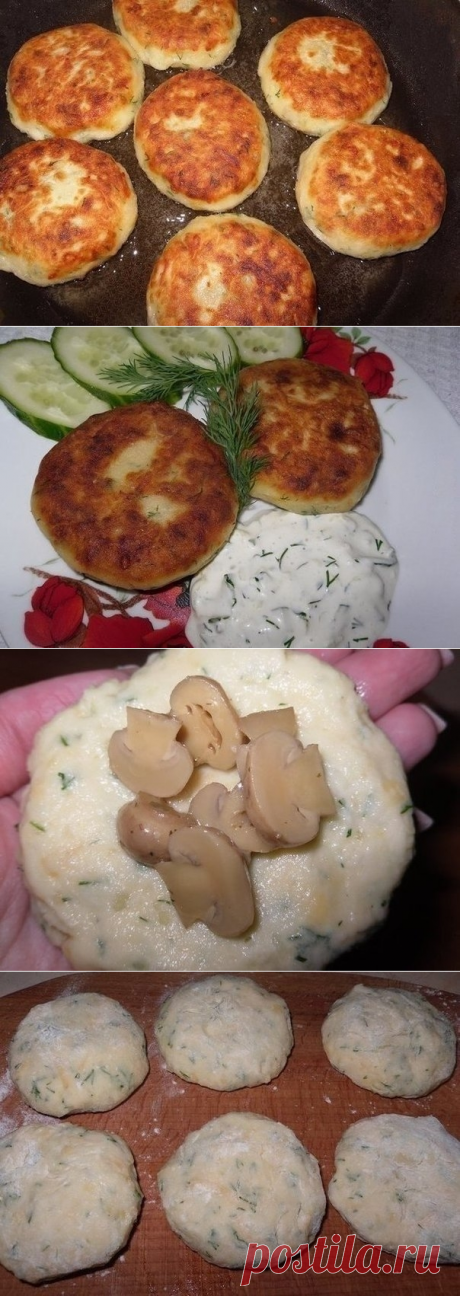 Как приготовить котлеты из картофеля, сыра и укропа с грибами + соус - рецепт, ингредиенты и фотографии