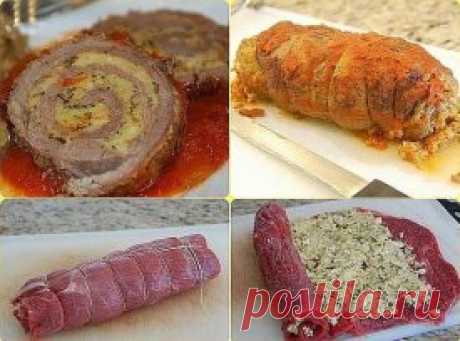 ☯  ТОП-6  ВКУСНЮЧИХ  МЯСНЫХ РУЛЕТОВ НА НОВОГОДНИЙ СТОЛ

     1.  Праздничные ПЕНЕЧКИ очень красиво смотрятся на столе, главное, они невероятно вкусные и украсят Ваш праздник по достоинству и порадует гостей!
Ингредиенты:
Свининa — 250 г,  Грибы (шампиньоны) — 50 г
Яйцо куриное — 3 шт, Лук репчатый — 0,5 шт
Мука пшеничная — 30 г,    Сухари панировочные
Масло растительное, Зелень, Соль., Перец черный (мо