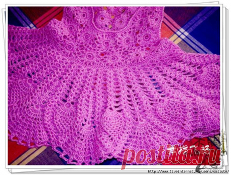 Детское платье крючком из Китая.