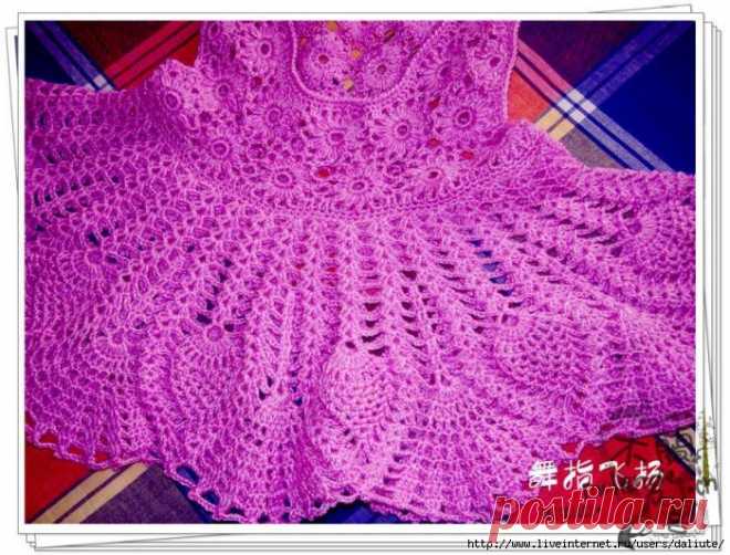 Детское платье крючком из Китая.