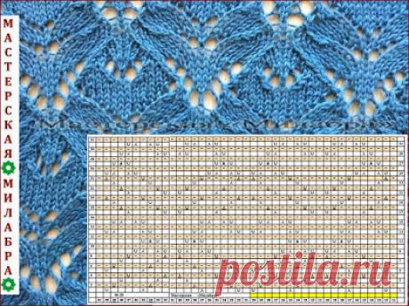 Ажурный узор спицами № 29 - Мастерская "Милабра"
